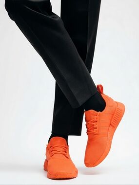 Adidas NMD R1 Sneaker in Orange, Size 6.5